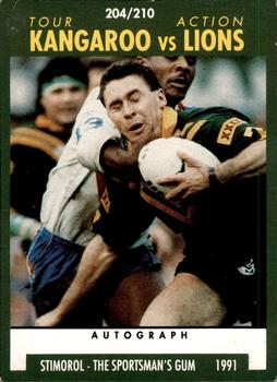 1991 Stimorol NRL #204 Tour Action Kangaroo vs Lions Front